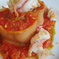 Rotolo pomodoro e gamberi