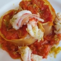 Rotolo pomodoro e gamberi